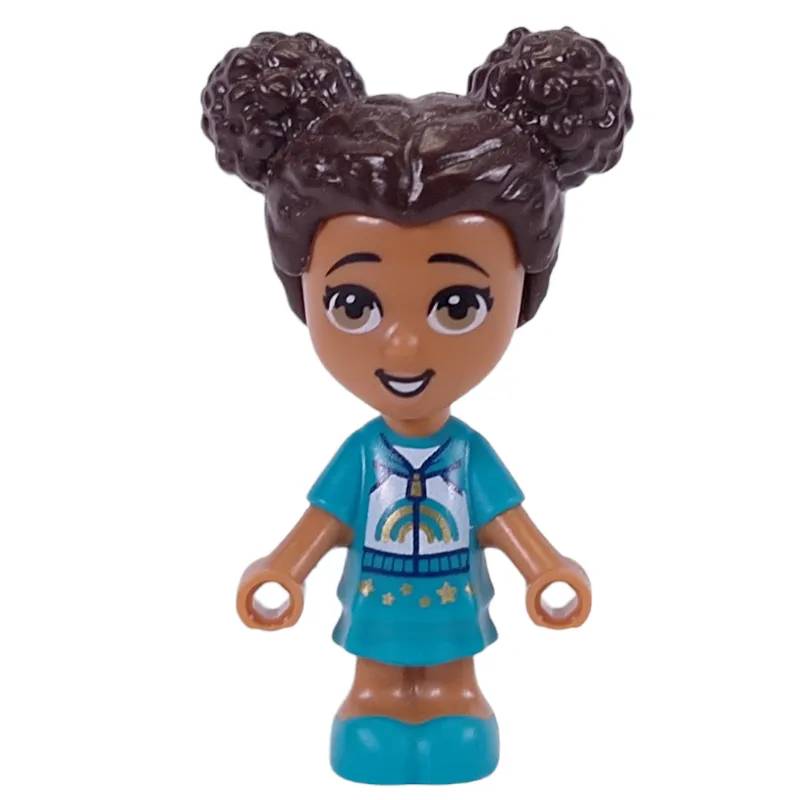 Liz - Microdoll, Dark Turquoise Outfit, Dark Brown Hair