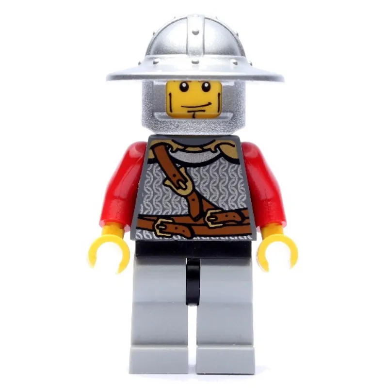 Lion Knight, Wide Brim Helmet, Cheek Lines