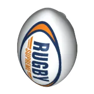 Sports Rugby Ball with 'RUGBY SUPREME' Print