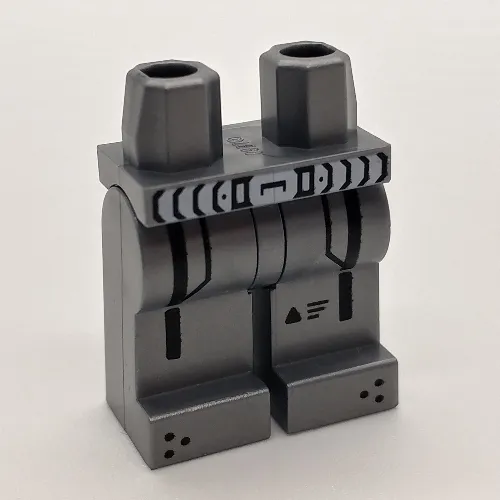 Hips and Flat Silver Legs with White Belts, Black Lines print