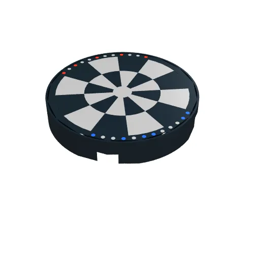 Tile Round 2 x 2 with Dejarik Hologameboard Print