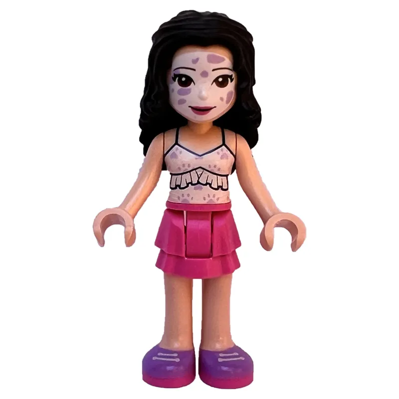 Emma - White Top, Dark Pink Skirt