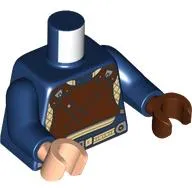 Torso, Odd Hands, Tan Bet, Reddish Brown Chest, Straps Print, Dark Blue Arms, Left Reddish Brown Hand, Right Light Nougat Hand