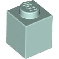 Brick 1 x 1 with Blue '3' print (Serif Font)