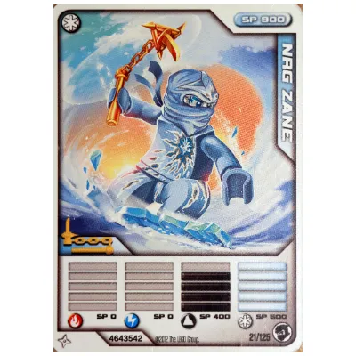 Trading Card, Ninjago Deck #2: 21 - NRG Zane - International Version