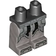 Hips and Flat Silver Legs with Silver and Black Armor Print