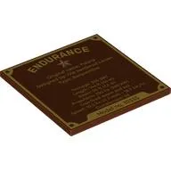Tile 6 x 6 with Gold 'ENDURANCE', Stats print