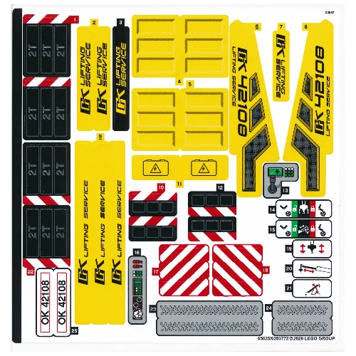 Sticker Sheet for Set 42108-1