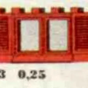 1 x 6 x 2 Shuttered Windows, Red or White