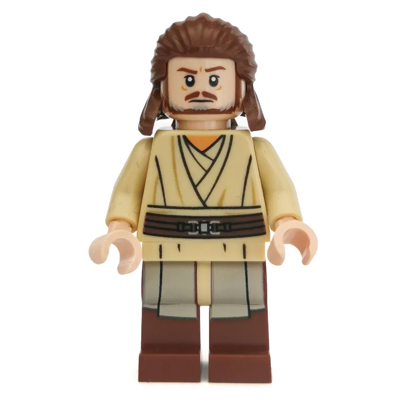 Qui-Gon Jinn, Printed Reddish Brown Legs, No Cape