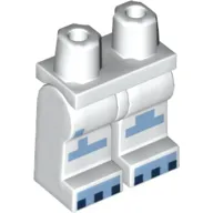 Hips and White Legs with Medium Blue Pixels, Dark Blue Toes/Claws print