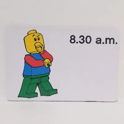 Activity Card, Time-Teaching 12-Hour Clock 8.30 a.m.