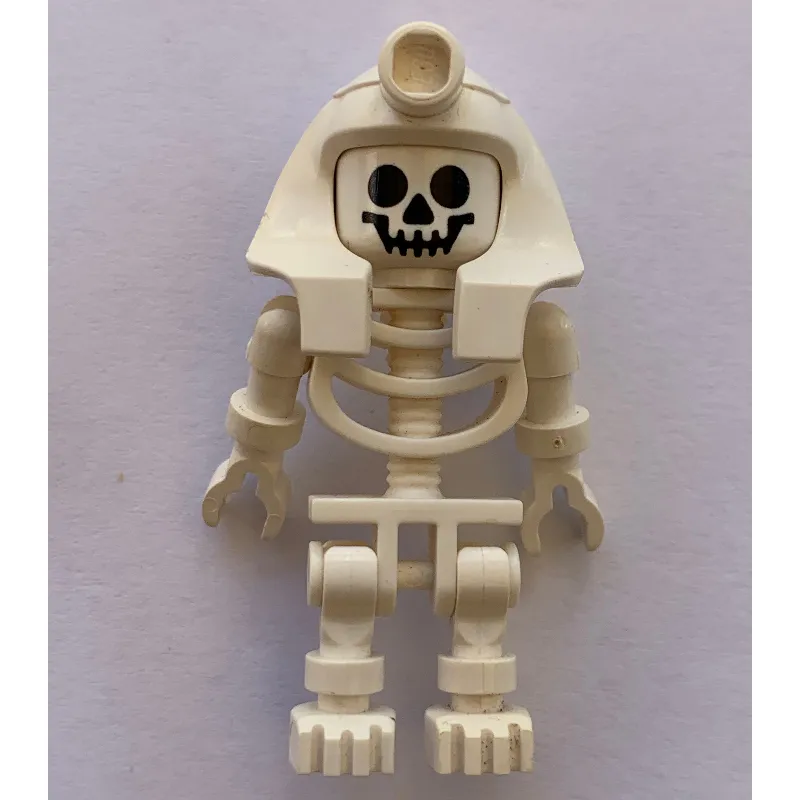 Skeleton, Standard Face, Mummy Headdress, White