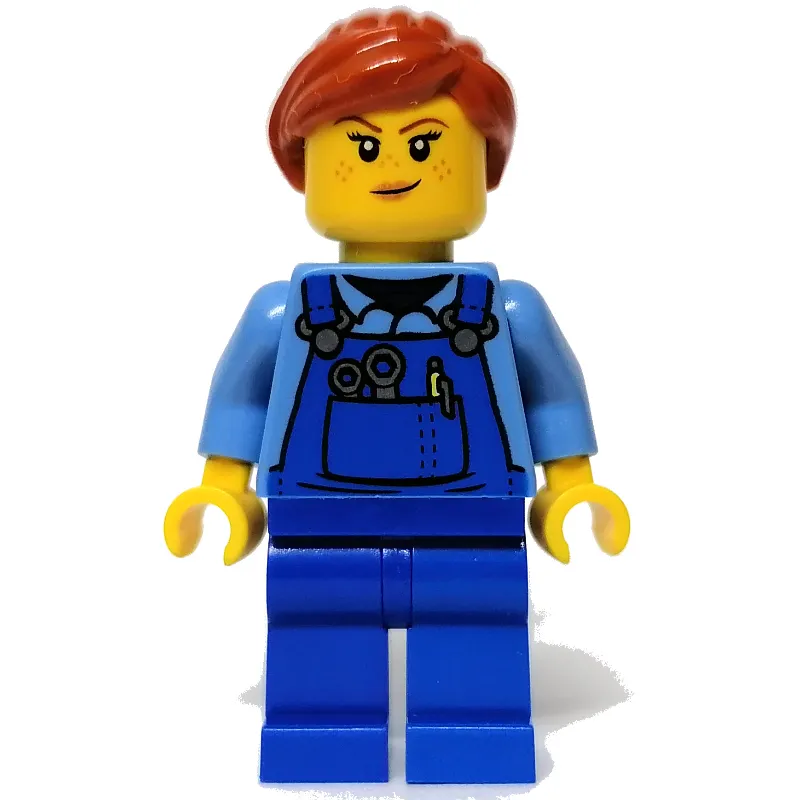 Woman, Blue Overalls