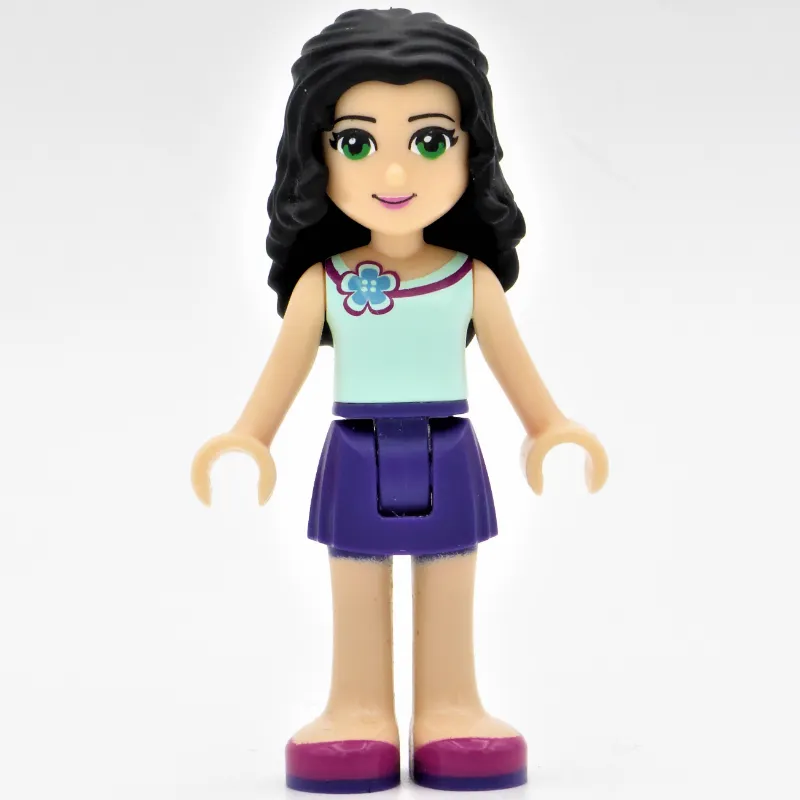 Emma - Light Aqua Top, Dark Purple Skirt