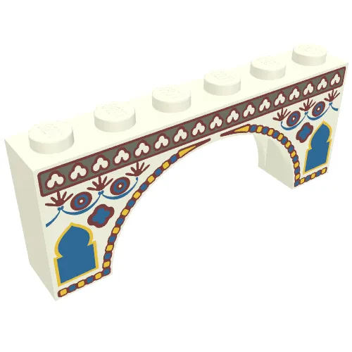 Brick Arch 1 x 6 x 2 with Indian Print