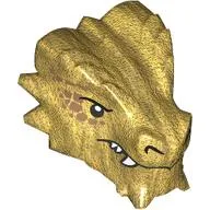 Minifig Head Special, Dragon with White Teeth, Cupper Markings print