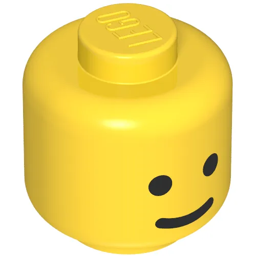 Minifig Head Standard Grin Print [Solid Stud]