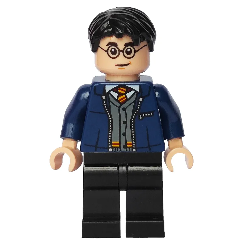 Harry Potter, Open Dark Blue Jacket over Gryffindor Sweater