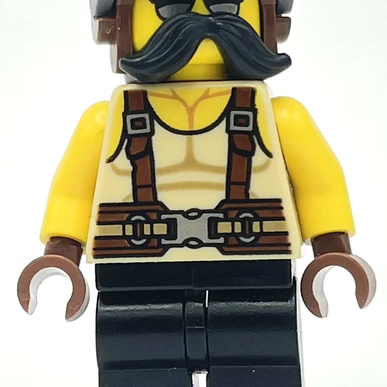 Tan Torso, Black Legs, Pilot Cap, Moustache