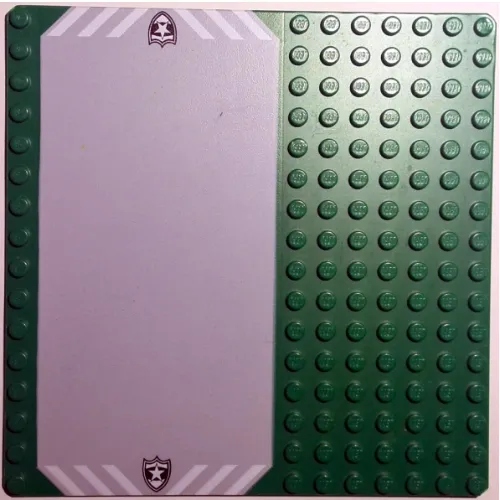 Baseplate 16 x 16 Road / Driveway with Police White Star Badge Print