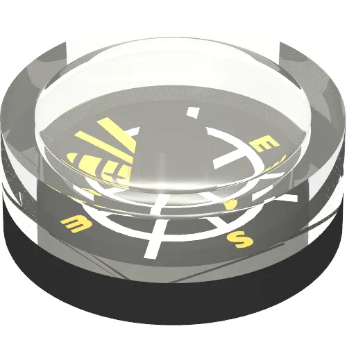 Equipment Compass with White Lines, Yellow Letters print