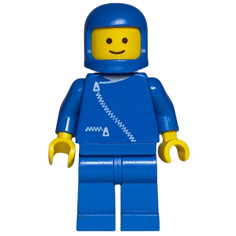 Man, Blue Jacket with Zipper, Blue Legs, Blue Helmet