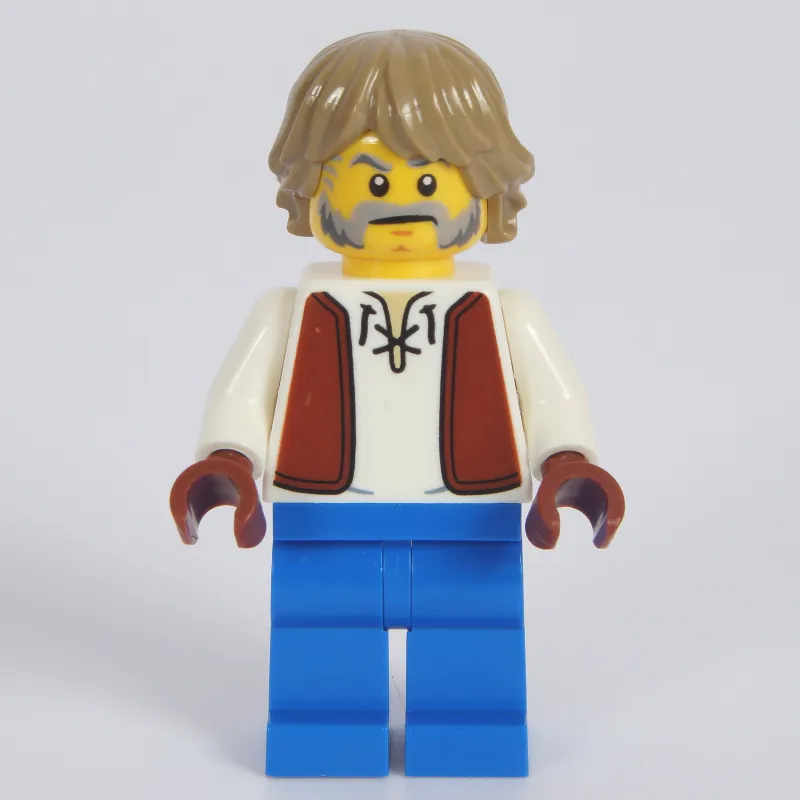 Villager, Man, Dark Brown Vest, Blue Legs, Dark Tan Hair