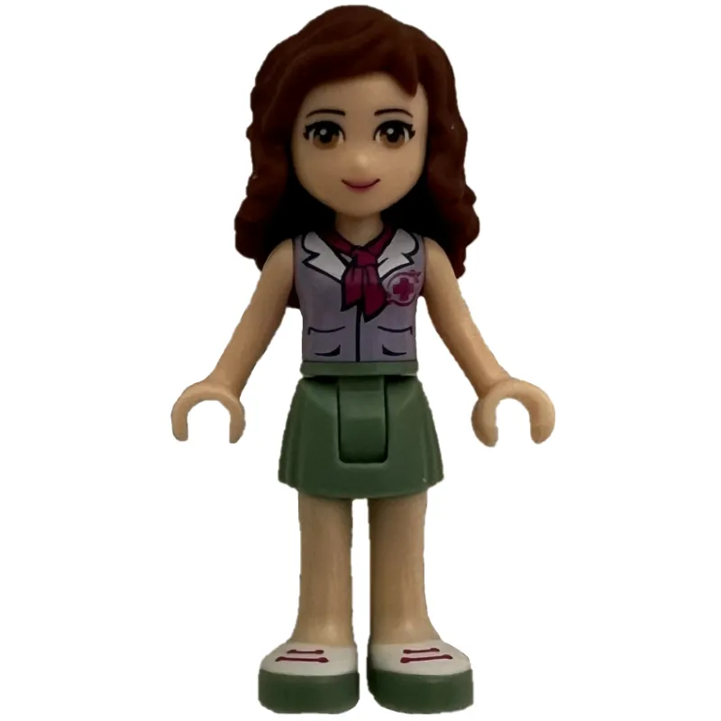 Olivia - Lavender Blouse, Sand Green Skirt