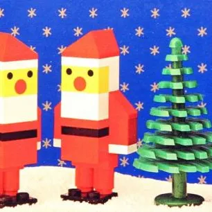 Two Santas and Tree