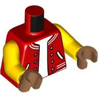 Torso, Jacket, White Trim, White Shirt print, Yellow Arms, Medium Nougat Hands