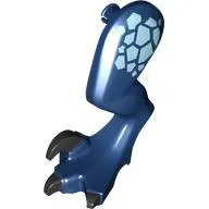 Animal Body Part, Dinosaur, Raptor Leg, Left with Black Claws, Metal Blue Markings print