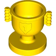 Duplo Trophy Cup with Number 1 in Shield - Closed Handles, Deep Notches