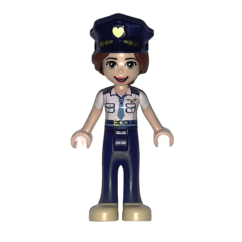 Ashley - White Shirt, Dark Blue Trousers, Dark Blue Hat