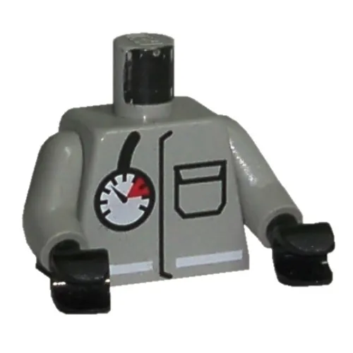 Torso Fire Air Gauge and Pocket Print, Light Gray Arms, Black Hands