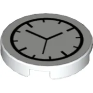 Tile Round 2 x 2 with Clock Print