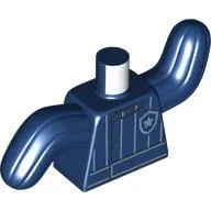 Torso, Rounded Arms, Padded Shirt with Police Badge Print, Padded Arms