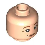 Minifig Head Molly Weasley, Dark Orange Eyebrows, Crow's Feet, Freckles, Smile/Angry