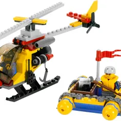 Helicopter and Raft