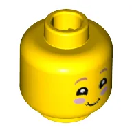Minifig Head Chicken Skater, Pink Cheeks, Squeal, Smile