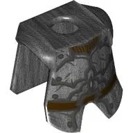 Minifig Neckwear Armor Breastplate with Dark Brown Belt, Dark Bluish Grey Lines print