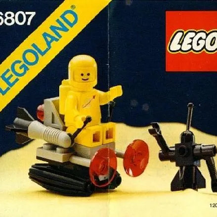 Space Sledge with Astronaut and Robot