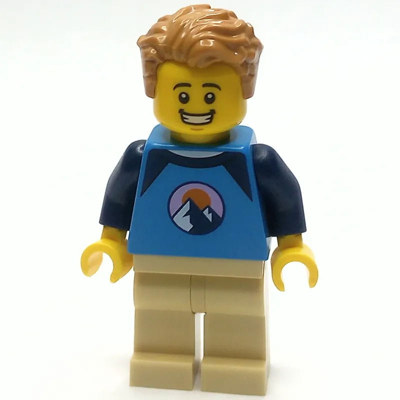 Dark Azure Torso, Tan Legs, Medium Nougat Hair