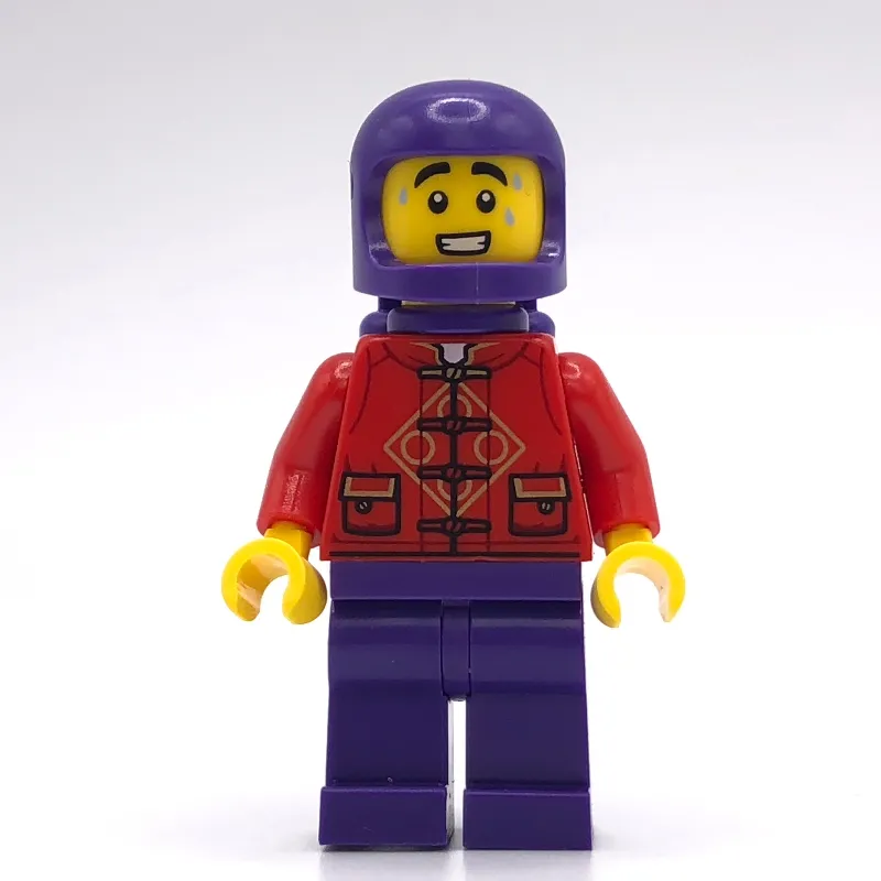 Space Costume, Red Torso, Dark Purple Legs, Helmet, Air Tanks