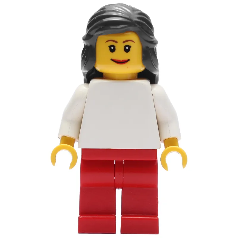 White Torso, Red Legs, Black Hair