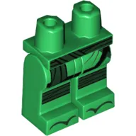 Hips and Green Legs with Dark Green Sash, Knee Bands, Black Trim