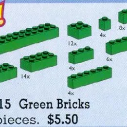 Bricks Assorted, Green