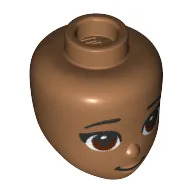 Minidoll Head Reddish Brown Eyes print