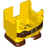 Nintendo Figure, Legs and Overalls with Two Front Studs and Work Belt and Reddish Brown Feet, with Internal Prongs for Builder Suit