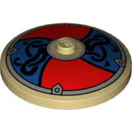 Dish 4 x 4 Inverted [Radar] with Viking Red and Blue Shield Print